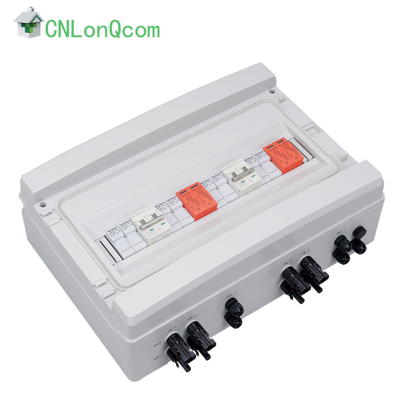Plastic DC combiner box 4 in and 2 out