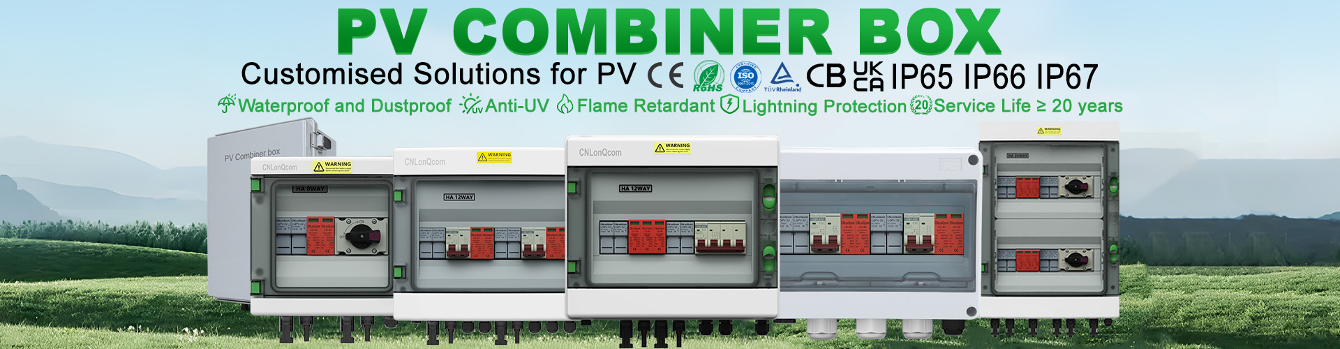 PV Combiner Box 2 in 2 out DC500V